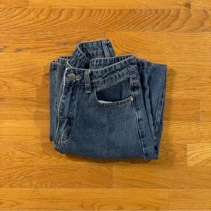 high waisted wide leg jeans